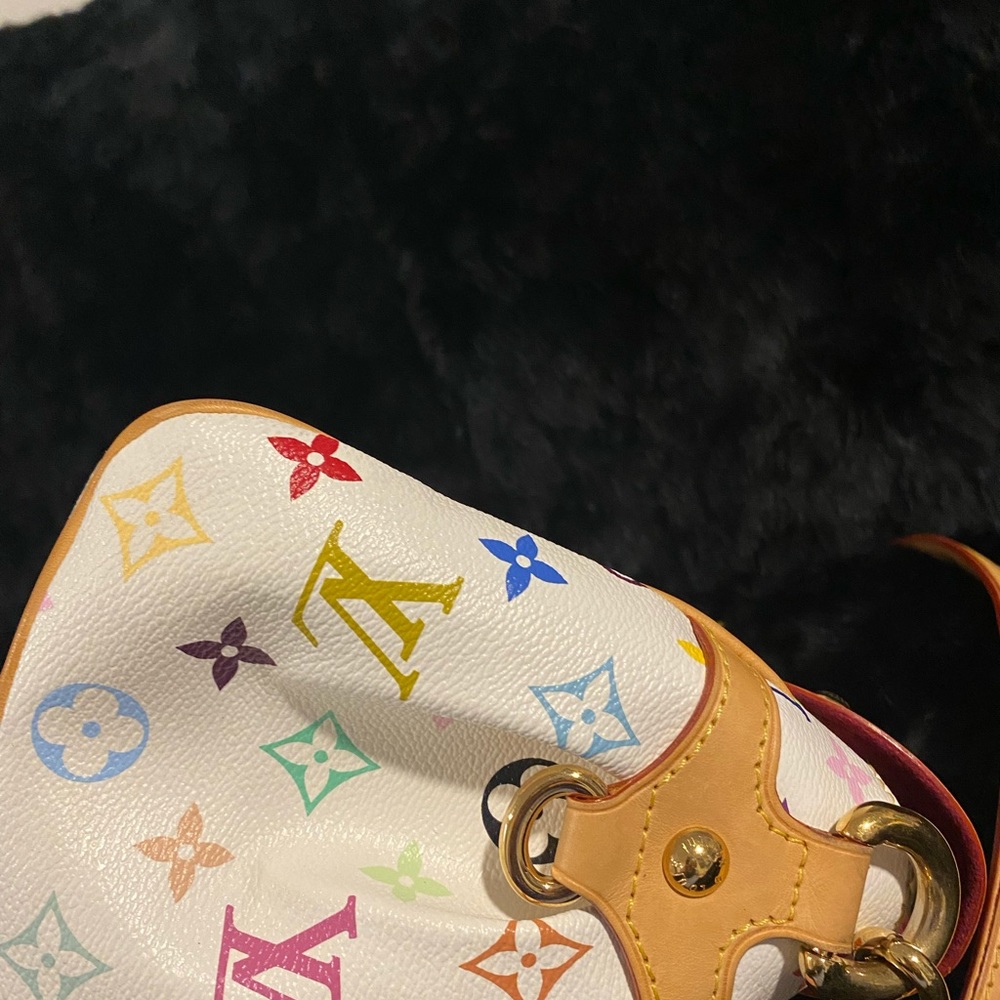 SOLD- TAKASHI MURAKAMI X LOUIS VUITTON WHITE MONOGRAM MULTICOLOR  BEVERLY GM - Picture 6 of 14